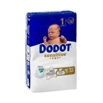 Pañales bebé talla 1 Dodot Sensitive de 2-5 kg
