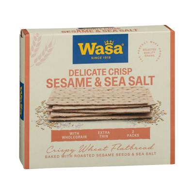 Pan tostado fino con sésamo y sal marina Delicate Crisp Wasa