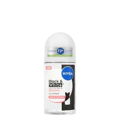 Desodorante roll-on Invisible Black & White Nivea antitranspirante