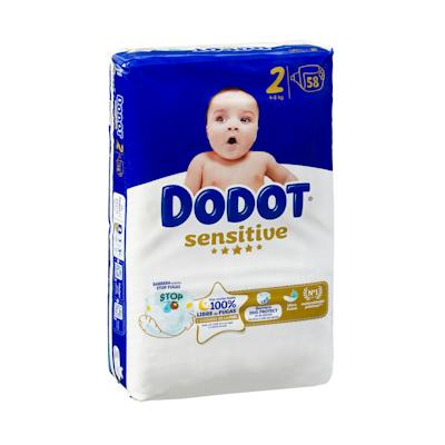 Pañales bebé talla 2 Dodot Sensitive de 4-8 kg